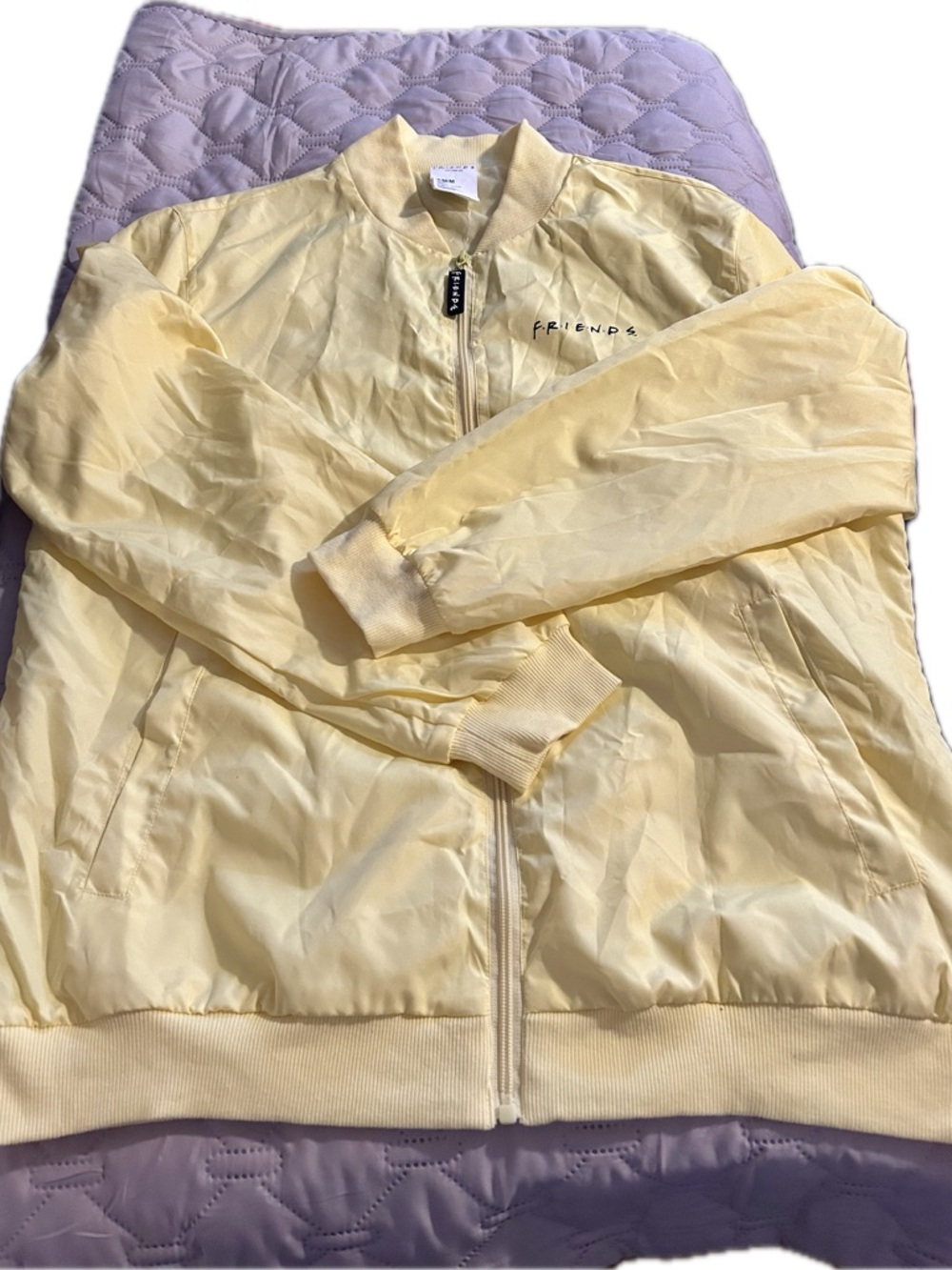 FRIENDS M Light Yellow Bomber Jacket
